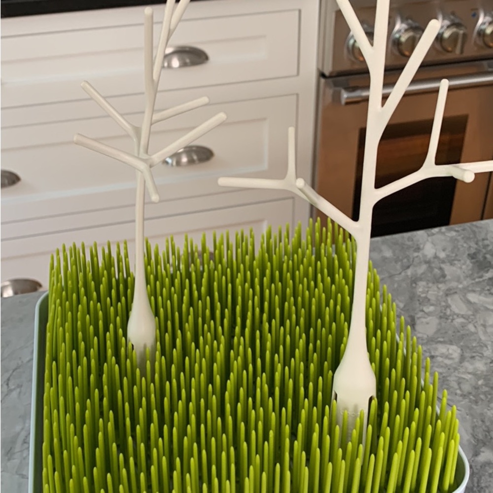 Boon bottle drying rack with 2 trees